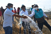 INAUGURAN OBRA DE AGUA Y ALCANTARILLADO EN FAVOR DE MÁS DE 200 MORADORES DE CASERIO DE FRANCOS